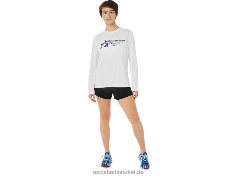 Damen Ready-Set II Langarm-Grafik BL4N3609Asics strahlend weiß