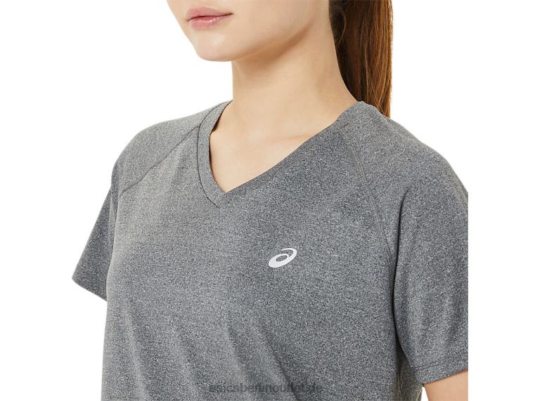Damen-Ready-Set aus Lyte mit V-Ausschnitt BL4N3377Asics dunkelgraues Heidekraut