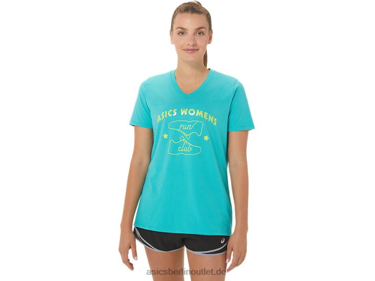 Damen Run Club V-Ausschnitt BL4N2989Asics Seeglas
