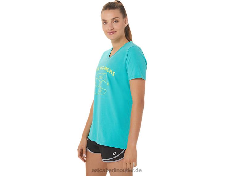 Damen Run Club V-Ausschnitt BL4N2989Asics Seeglas