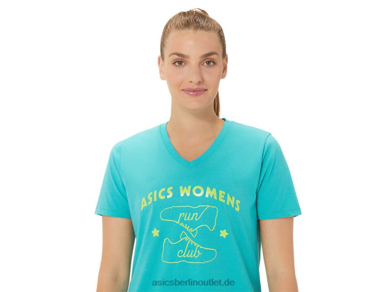 Damen Run Club V-Ausschnitt BL4N2989Asics Seeglas