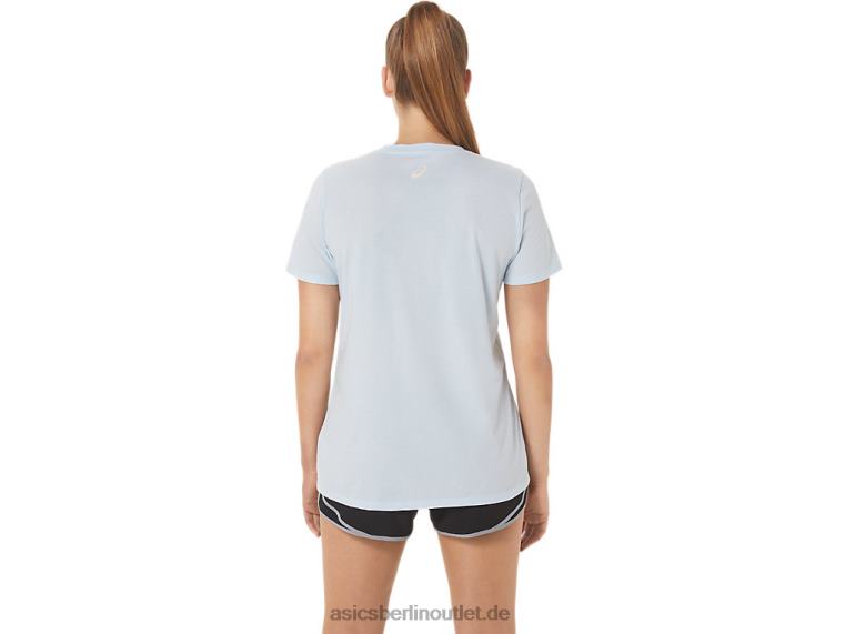 Damen Run Club V-Ausschnitt BL4N3066Asics weicher Himmel