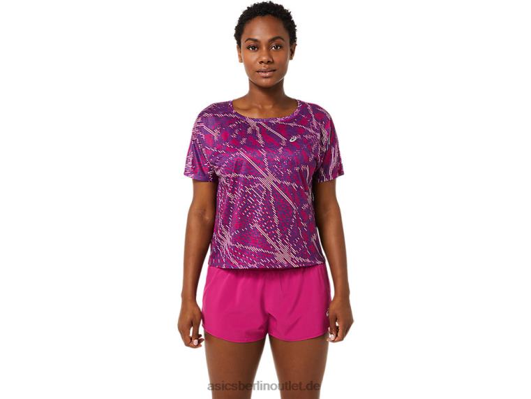 Damen-Sakura-Kurzarmoberteil BL4N3329Asics yo zakura aop