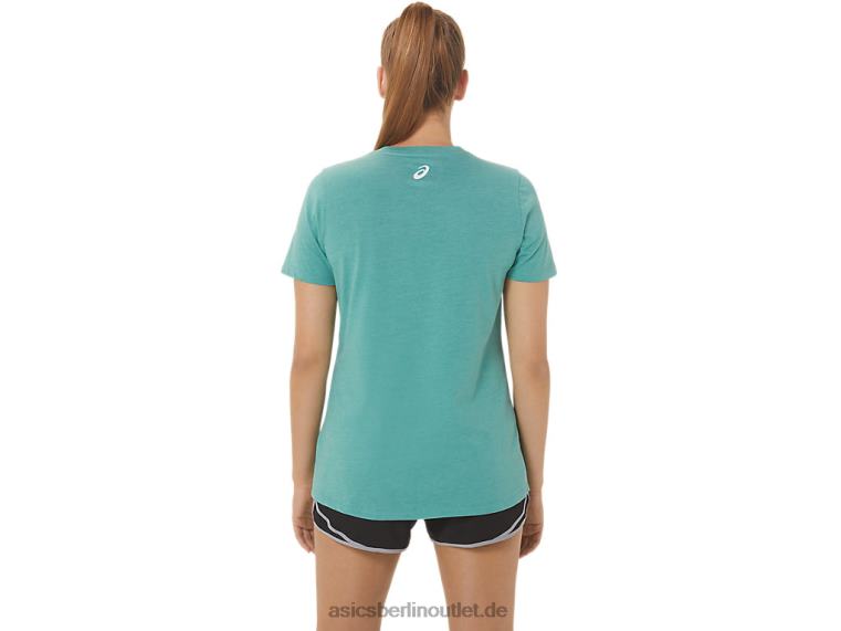 Damen-Sonnenblumen-Slogan mit V-Ausschnitt BL4N2814Asics Salbeiheide