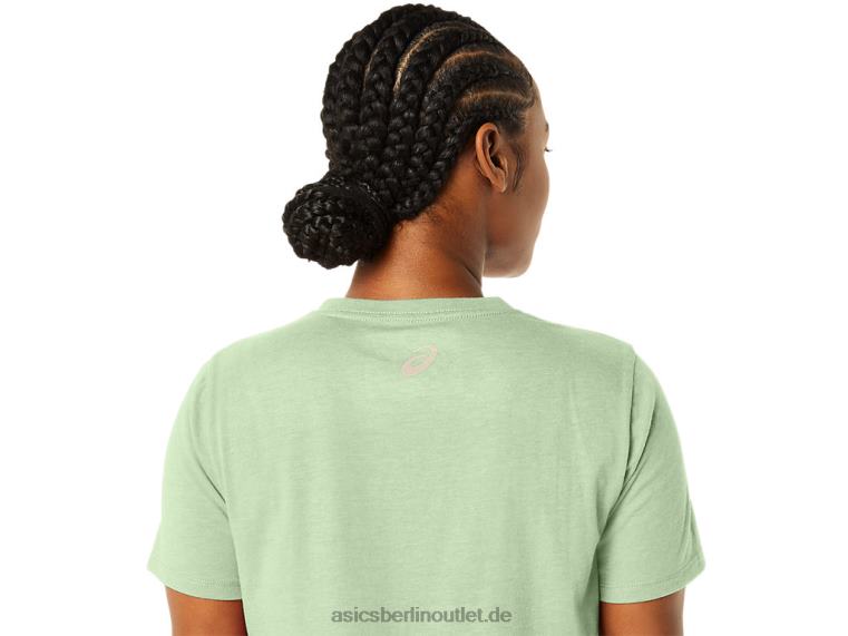 Damen-Streifen mit V-Ausschnitt BL4N2214Asics flüstern grünes Heidekraut