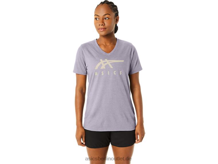 Damen-Streifen mit V-Ausschnitt BL4N2263Asics Dämmerungsviolett