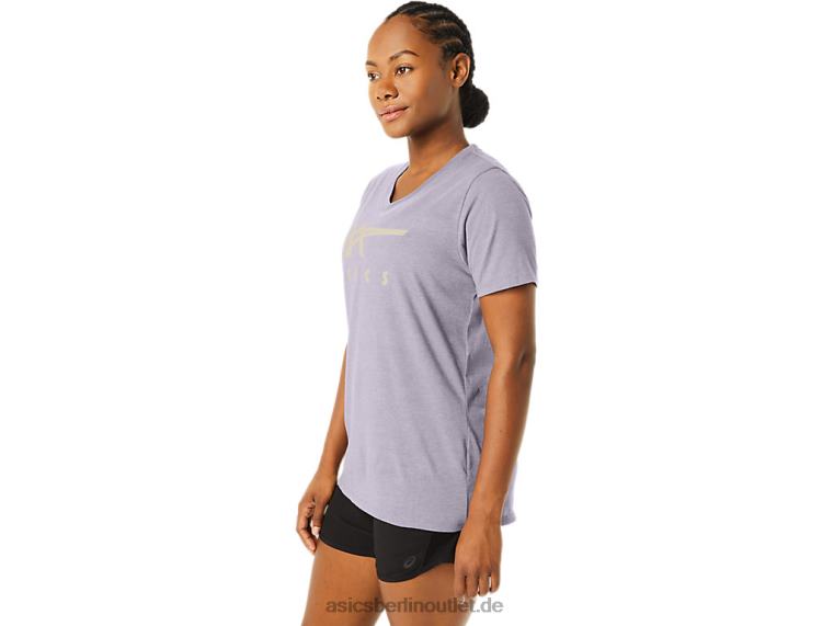 Damen-Streifen mit V-Ausschnitt BL4N2263Asics Dämmerungsviolett