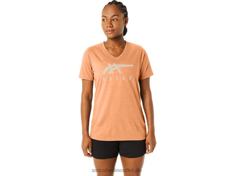 Damen-Streifen mit V-Ausschnitt BL4N2349Asics Sommerdüne