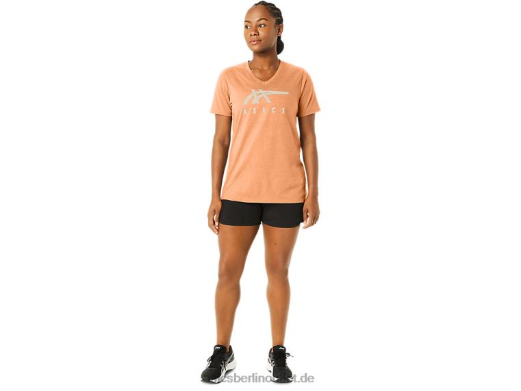 Damen-Streifen mit V-Ausschnitt BL4N2349Asics Sommerdüne