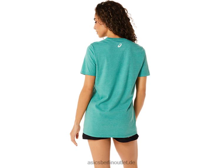 Damen-Streifen mit V-Ausschnitt BL4N2831Asics Salbeiheide