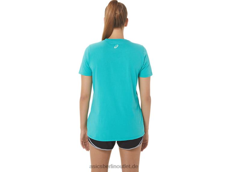 Damen-Streifen mit V-Ausschnitt BL4N2970Asics Seeglas