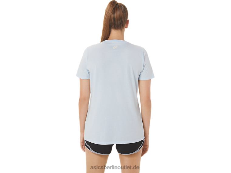 Damen-Streifen mit V-Ausschnitt BL4N2971Asics weicher Himmel