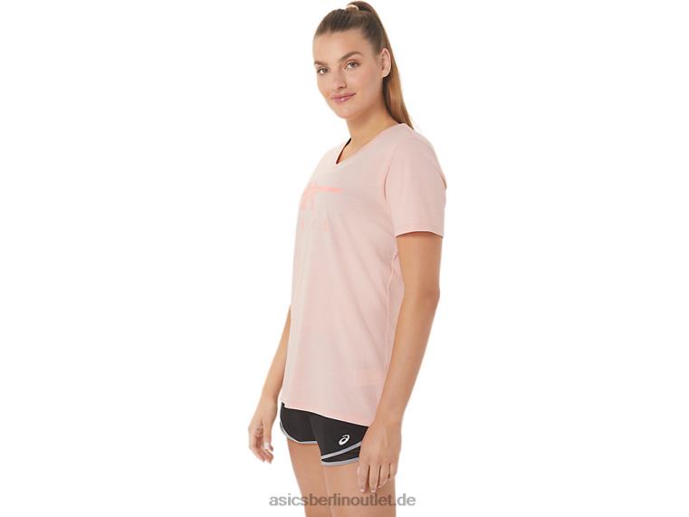 Damen-Streifen mit V-Ausschnitt BL4N3047Asics mattierte Rose
