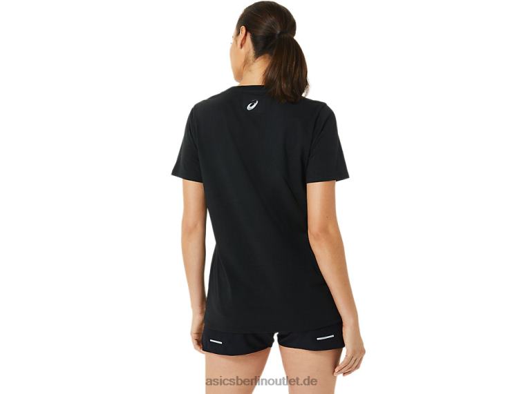 Damen-Streifen mit V-Ausschnitt BL4N3199Asics schwarzer Glanz