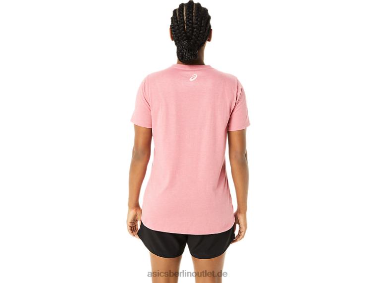 Damen-Streifen mit V-Ausschnitt BL4N3709Asics rauchiges Rosenheidekraut
