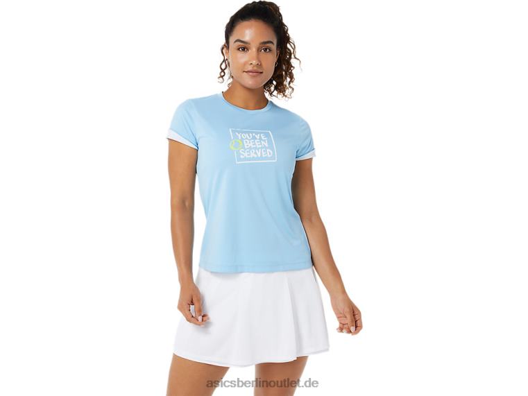 Damen-T-Shirt mit Court-Grafik BL4N3491Asics arktischer Himmel