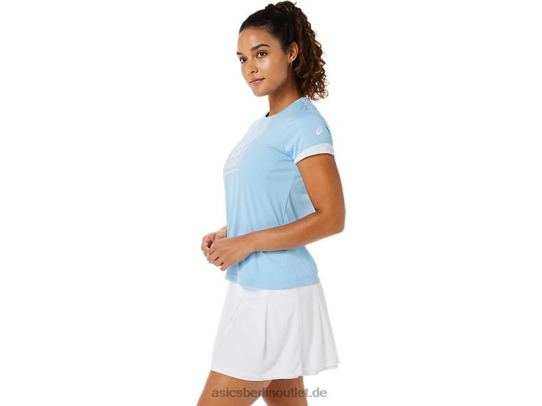 Damen-T-Shirt mit Court-Grafik BL4N3491Asics arktischer Himmel