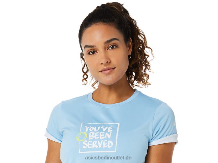 Damen-T-Shirt mit Court-Grafik BL4N3491Asics arktischer Himmel