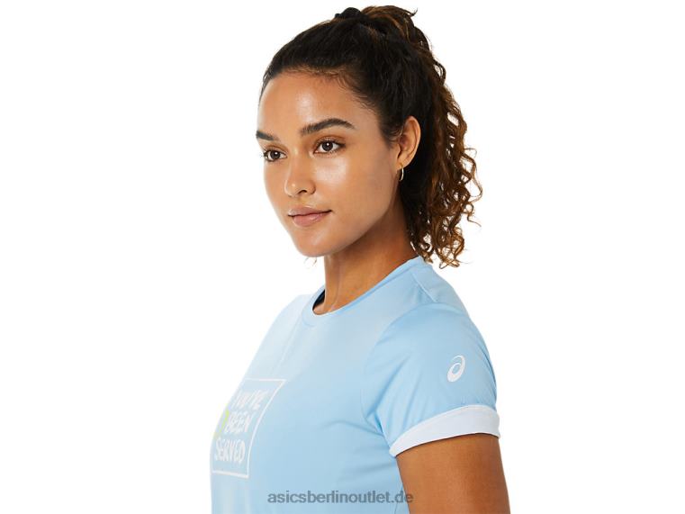 Damen-T-Shirt mit Court-Grafik BL4N3491Asics arktischer Himmel