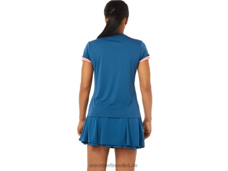 Damen-T-Shirt mit Court-Grafik BL4N3514Asics helles Indigo