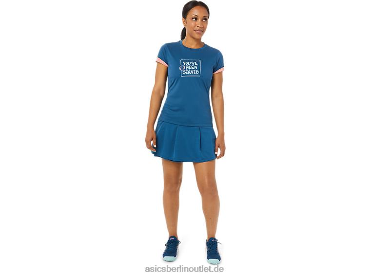 Damen-T-Shirt mit Court-Grafik BL4N3514Asics helles Indigo