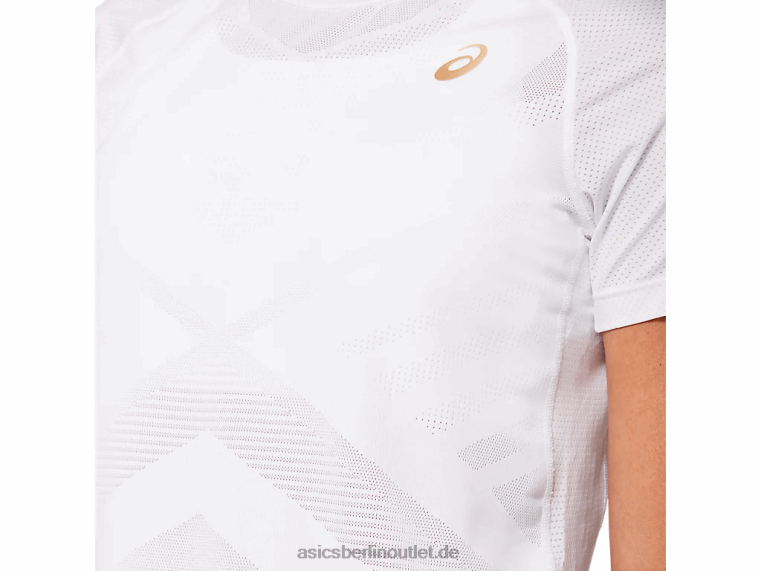 Damen-Tennis-Kurzarm-T-Shirt BL4N4194Asics strahlend weiß