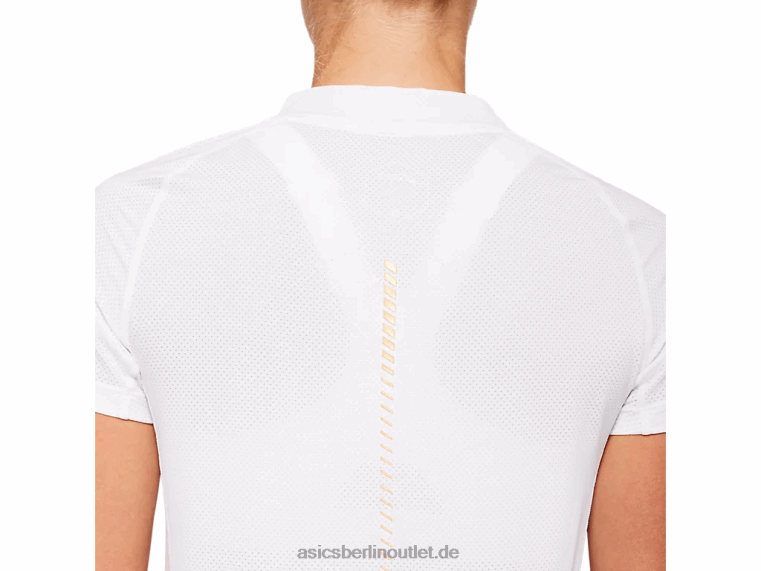 Damen-Tennis-Kurzarm-T-Shirt BL4N4194Asics strahlend weiß