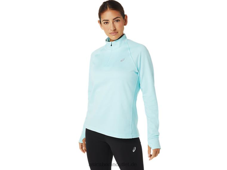 Damen Thermopolis 1/4 Reißverschluss BL4N3039Asics klares blaues Heidekraut