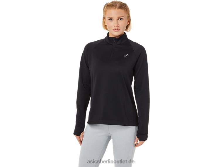 Damen Thermopolis 1/4 Reißverschluss BL4N3636Asics Leistung schwarz