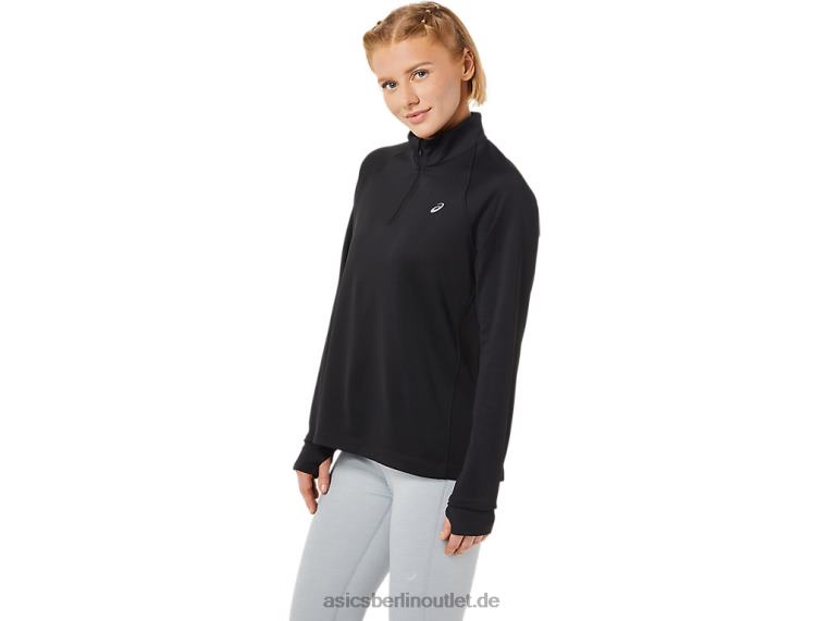Damen Thermopolis 1/4 Reißverschluss BL4N3636Asics Leistung schwarz