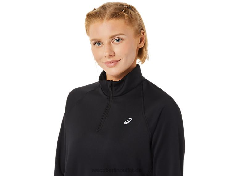 Damen Thermopolis 1/4 Reißverschluss BL4N3636Asics Leistung schwarz