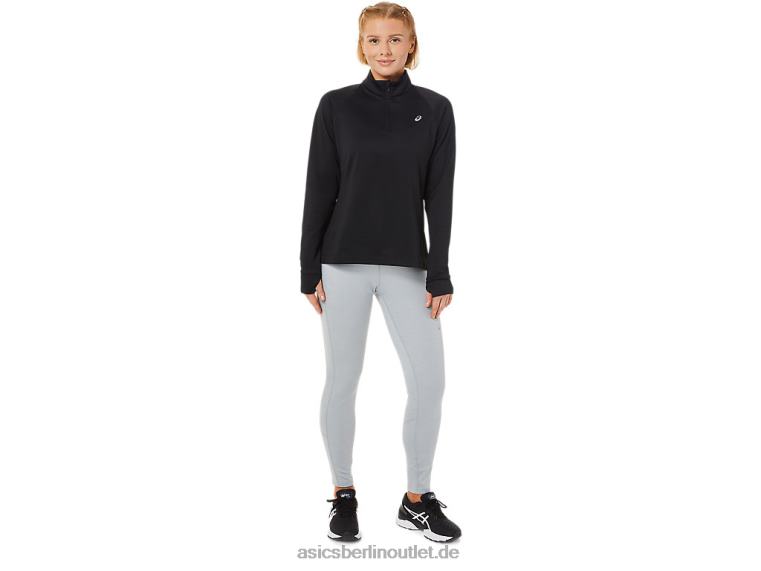 Damen Thermopolis 1/4 Reißverschluss BL4N3636Asics Leistung schwarz
