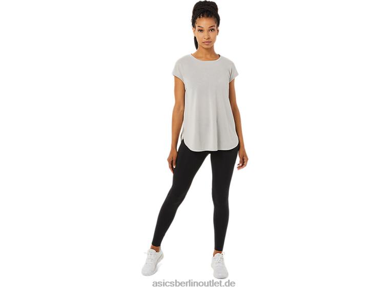Damen-Top mit kurzen Ärmeln und Schlitz BL4N3359Asics austerngrau