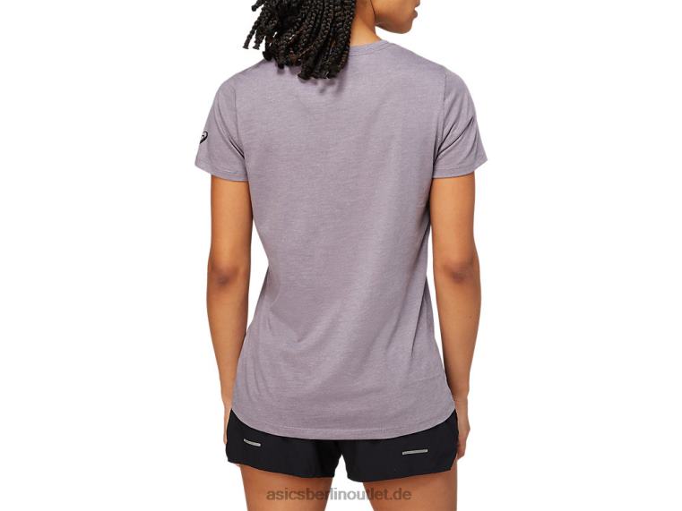 Damen-XG-Kurzarmshirt mit V-Ausschnitt BL4N4156Asics Lavendel/Grau