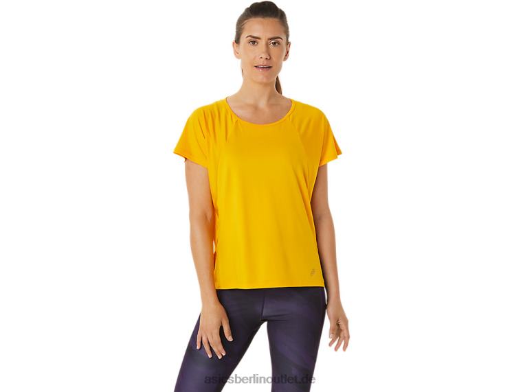 Damenoberteil mit seitlichen Schlitzen und kurzen Ärmeln BL4N2940Asics Sonnenblume