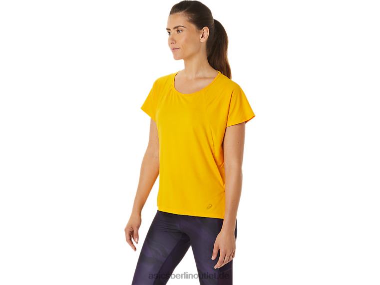 Damenoberteil mit seitlichen Schlitzen und kurzen Ärmeln BL4N2940Asics Sonnenblume