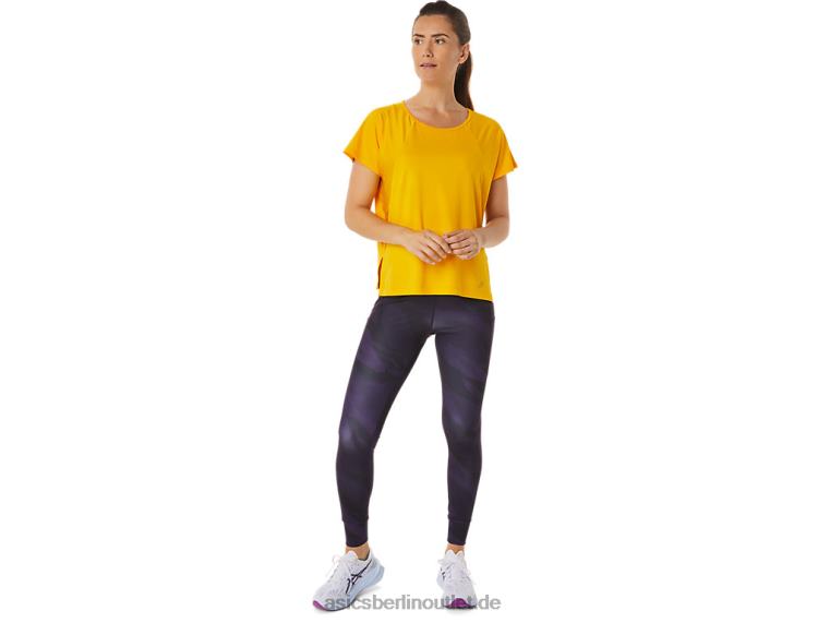 Damenoberteil mit seitlichen Schlitzen und kurzen Ärmeln BL4N2940Asics Sonnenblume