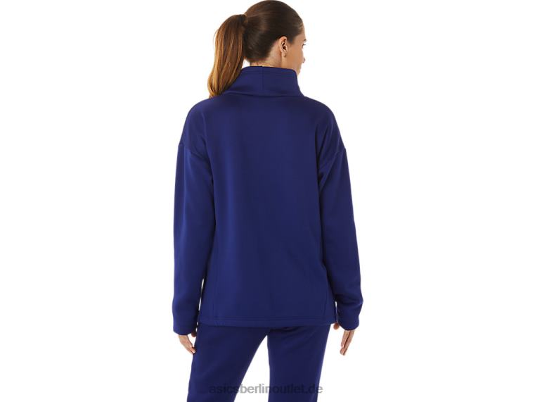 Damenpullover aus gebürstetem Strick BL4N2899Asics tauchblau