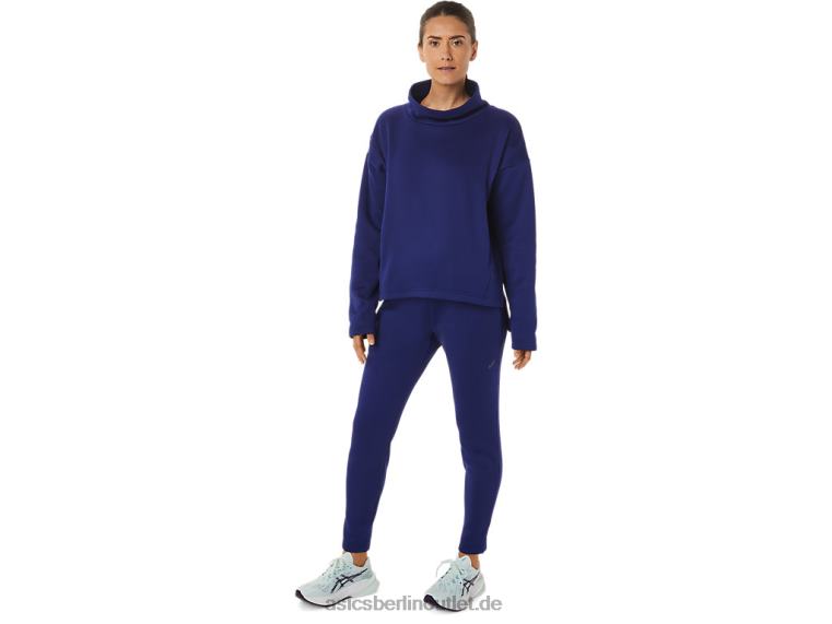 Damenpullover aus gebürstetem Strick BL4N2899Asics tauchblau