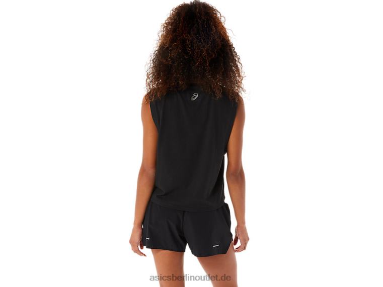 Durchgehend bedrucktes Muskel-Crop für Damen BL4N3145Asics Leistung schwarz