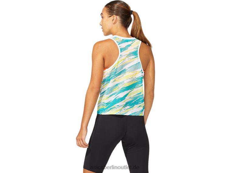 Farbinjektionstank für Damen BL4N3967Asics strahlend weiß/baltisches Juwel