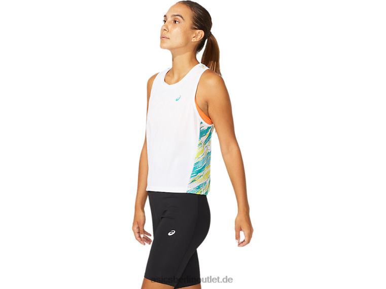 Farbinjektionstank für Damen BL4N3967Asics strahlend weiß/baltisches Juwel