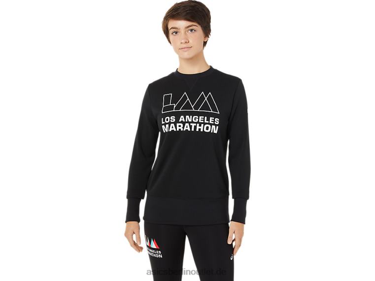 Frauen-Lam-Crew BL4N3266Asics Leistung schwarz