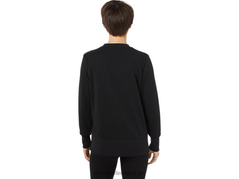 Frauen-Lam-Crew BL4N3266Asics Leistung schwarz