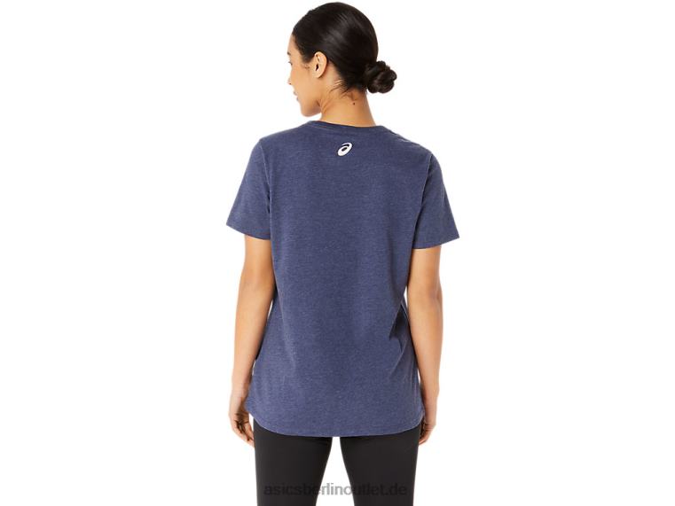 Frauen-Monarch-Slogan-Crew BL4N2163Asics Peacoat-Heidekraut
