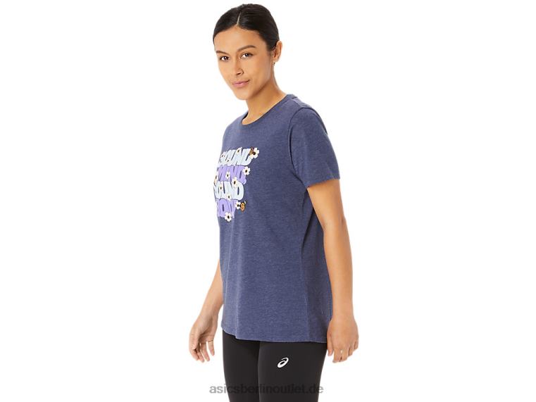 Frauen-Monarch-Slogan-Crew BL4N2163Asics Peacoat-Heidekraut