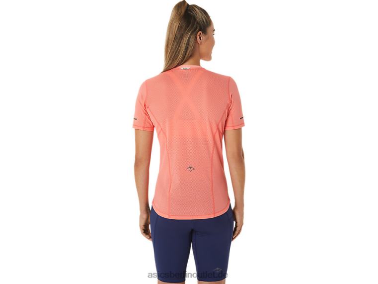 Fujitrail Kurzarmoberteil für Damen BL4N2457Asics Papaya/Guave