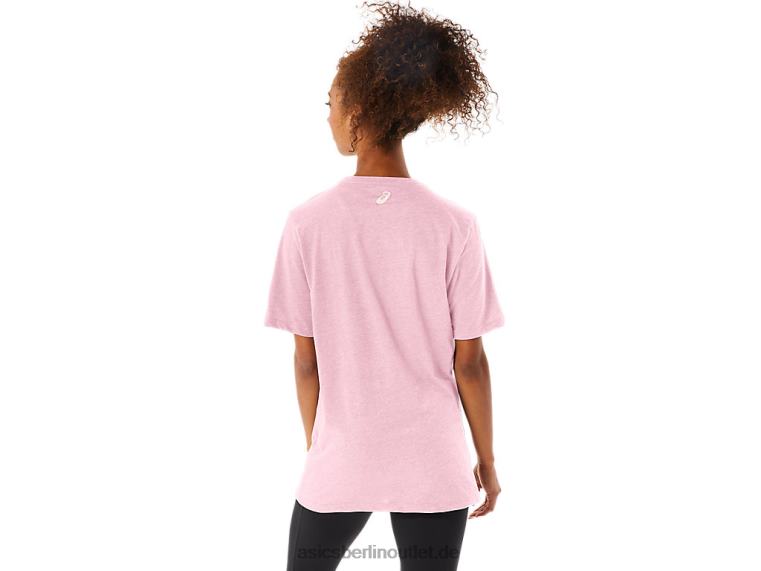 Gestreiftes Kurzarm-T-Shirt BL4N73Asics rosa Salz
