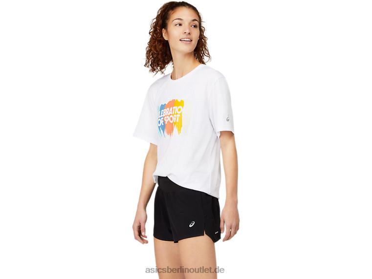 Grafik-Kurzarmoberteil BL4N1756Asics strahlend weiß