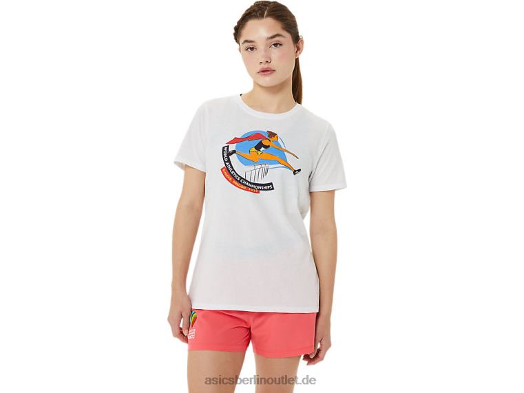 Grafik-Kurzarmshirt für Damen BL4N3215Asics strahlend weiß